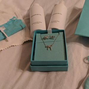 Tiffany & Co Bow Necklace and Earrings